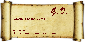 Germ Domonkos névjegykártya